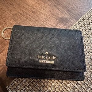 Kate Spade black wallet with keychain